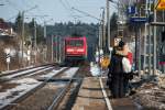 Haltepunkt Chorin und tsch�ss, 112 104 im M�rz 2013 Richtung Schwedt.