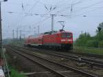 Am 19.Mai 2013 zweigte 112 108,mit einem RE,am Abzw Stralsund R�gendamm auf das Streckengleis �ber Neubrandenburg nach Neustrelitz.