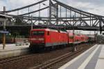 Hier 112 115 mit einem RE3 (RE18347) von Schwedt(Oder) Hbf.