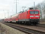 112 187 mit dem RE 3 nach Elsterwerder passiert am 22.