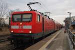 Hier 112 108 mit einem RE3 (RE18349) von Schwedt(Oder) Hbf.