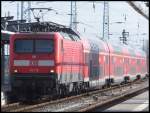 E-Lok 112 118 in Rostock am Hauptbahnhof am 11.02.2014