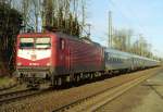 112 149 mit IR 2334 (Puttgarden–K�ln–Saarbr�cken) am 10.01.1998 in Hittfeld