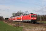 112 158 (DB Regio) mit dem RE7 in Richtung Rheine in Neuss Vogelsang, 23.