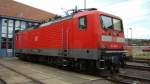 112 165-6 bei der DB Regio in Halle zum Tag der offenen Tür, 02.07.2011