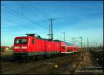 112 190 f�hrt mit RE33103 aus Rostock Hbf im Zielbahnhof Lutherstadt Wittenberg ein, 15.01.07.