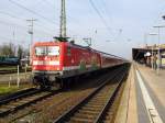 Am 11.04.2015 kam die 112 108 von der DB aus Richtung Wittenberge nach Stendal und fuhr weiter in Richtung Berlin .