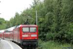 112.1 verläßt am 29.8.2015 den Bahnhof Lübeck-Travemünde Strand.