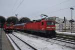 Hier links 112 143 mit einem RE70 (RE21025) von Kiel Hbf.