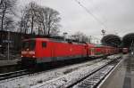 Hier 112 158 mit einem RE70 (RE21017) von Kiel Hbf.