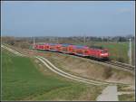 RE 5 vom Rostocker Hbf nach Wittenberg gezogen von der 112 111 wird in wenigen Minuten G�strow erreichen.