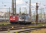 182 016-6 und 112 180 stehen am 01.August 2016 abgestellt im Leipziger Hbf.