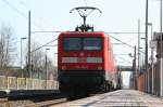 112 116 schiebt heute den RE1 von Hamburg nach Rostock.