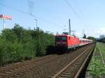 BR 112 127-4 mit unbekannten RE Wagen (Leerfahrt) fhrt in  Wattenscheid auf dem Durchgangsgleis in Richtung Essen.(18.08.2007)