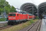 112 140 der DB Regio Schleswig-Holstein (DB Regio Nord, Kiel) mit dem RE 70 nach Hamburg Hbf am 27.8.2022 am Kieler Hauptbahnhof