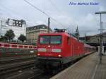 E 112 149-0 vor dem RE nach Kiel, ausfahrt Hamburg Hbf am 08.08.08