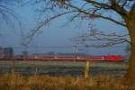 RE 21071 von Padborg nach Hamburg bei Neumnster am 30.12.08