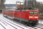 Die 112 134 in Wuppertal Elberfeld am 28,01,10