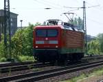 112 138 fhrt aus Richtung Bitterfeld kommend ins AW Dessau am 22.05.2010