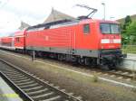 112114 ist soeben mit RE4 in Lutherstadt Wittenberg eingetroffen.