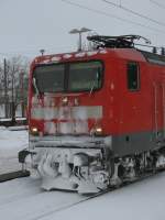 112 103 immer noch mit Winterspuren,am 23.Mrz 2013,in Bergen/Rgen.