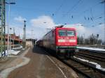Am 31.03.2013 fuhr 112 139 auf der RE 20 in Stendal.