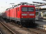 112 117+114 040 mit RE 4357(Rostock-Luhterstadt Wittenberg)am 09.08.2014 im Rostocker Hbf.
