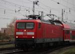 statt 120.2 fuhr am 22.11.2014 112 114-4 RE1(WR-AH)gegen 09:09 Uhr war dann die Ausfahrt im Rostocker Hbf.