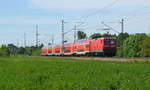 112 159 schob am 28.05.17 einen Leerzug der Kirchentags-Sonderzüge von Pratau nach Leipzig durch Gräfenhainichen