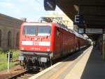 BR 112 123-5 mit RE160 Wagen im Potsdamer Hbf.