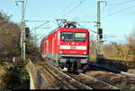 112 113-6 von DB Regio Nordost als RE 3115 (RE1) von Magdeburg Hbf nach Eisenhüttenstadt erreicht den Hp Magdeburg Herrenkrug auf der Bahnstrecke Berlin–Magdeburg (KBS 201).