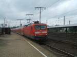 Die BR 112 161-5 mit RE 11 (Rhein Hellweg EX)von Paderborn nach
Dsseldorf Hbf. (08.08.2007)