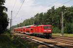 112 188 mit RE 38107 vor Fangschleuse (21.07.2007)