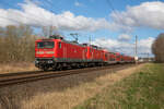 Am 02.04.2023 zog 112 114 die (Defekte?) 112 110 mit dem RE3 94209 von Stralsund nach Berlin Südkreuz, durch Teschenhagen.