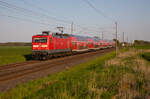 Am 13.05.2023 zog die 112 133 den RE3 3314 von Lutherstadt Wittenberg nach Stralsund, durch Groß Kiesow.