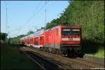 112 107 mit dem RE1 aus Hamburg auf dem Weg nach Rostock am 01.06.09 in Papendorf