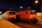 112 131 und 112 132 mit ihren RE´s in Wolfsburg HBF