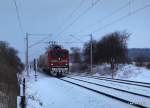 112 151-6 hat am 12.01.10 den RE 21422 nach Lbeck Hbf am Haken und erreicht in wenigen Minuten Reinfeld (Holst.).