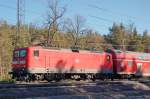 112 113-6 mit dem RE2 aus Cottbus kurz vor der Einfahrt in den Endbahnhof Rathenow. 07.03.2010