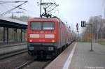 112 110 mit dem RE1 aus Frankfurt(Oder) auf den Weg in die Abstellstelle in Brandenburg um den RE1 nach Magdeburg Platz zu machen.