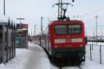 Die 112 134 war am 27.12.2010 in Aachen West hinter einem RE4 richtung Dortmund.