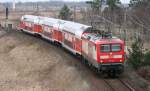 112 138 mit IRE Berlin Magdeburg am 07.02.2011 Genshagener Heide