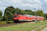 112 125-0 mit RE am Nachmittag des 07.08.2011 bei Woltorf