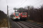 VIAS 404 (428 138-2) VIAS GmbH fr ODEG - Ostdeutsche Eisenbahn GmbH als RE4 (RE 37317) von Rathenow nach Ludwigsfelde, bei der Einfahrt in Berlin-Lichterfelde Ost.