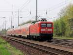 112 189 mit de RE 3 nach Elsterwerda am 03. Mai 2013 auf dem sdlichen Berliner Auenring bei Diedersdorf: