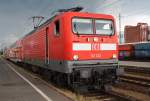 Hier 112 122 mit einer RB49 (RB28753) von Cottbus nach Falkenberg(Elster), dieser Zug stand am 11.7.2014 in Cottbus. 