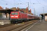 112 152-4 mit dem IRE  Berlin-Hamburg-Express  (IRE 18588) von Berlin Ostbahnhof nach Hamburg Hbf in Stendal. 28.09.2014