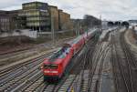 112 171-4 verlässt mit RE70 (RE21019) nach Hamburg die Schleswig-holsteinische Landeshauptstadt.