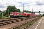 112 108  Genau Ihre Richtung  mit dem RE5 (RE 4360) von Elsterwerda nach Rostock Hbf, bei der Einfahrt in Baruth(Mark).