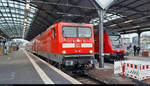 Handy-Aufnahme von 112 157 der Elbe-Saale-Bahn (DB Regio Südost), im Dienste der S-Bahn Mitteldeutschland (DB Regio Südost), als S 37396 (S3) von Leipzig Hbf, die ihren Endbahnhof